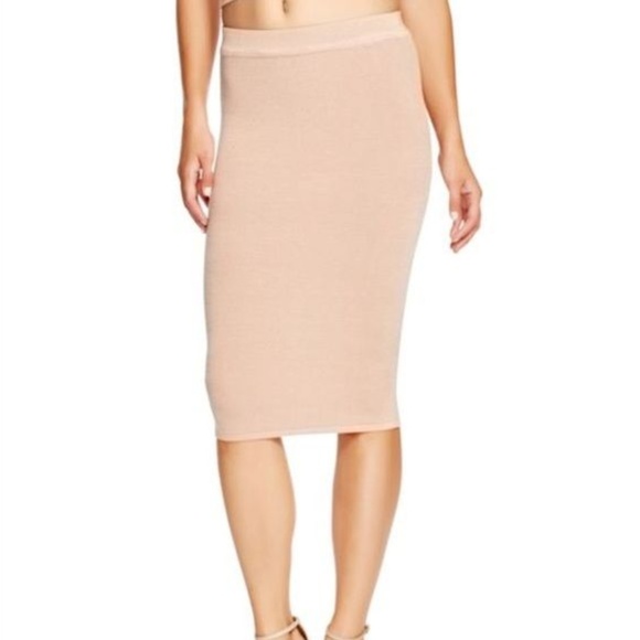 Olivaceous Dresses & Skirts - Olivaceous | Blush Rib Knit Bodycon Bandage Skirt